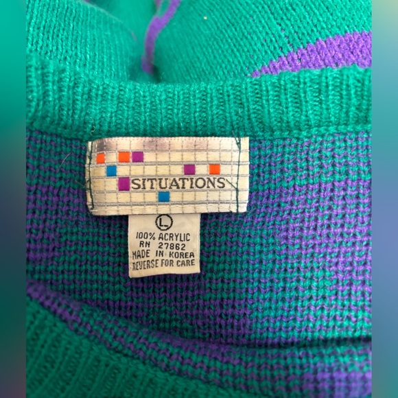 Vintage Unisex Patterned Sweater Size Large 🌞 - Picture 3 of 3